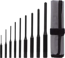 9 Pieces Roll Pin Punch Set Durable Heat Treated and Drop Forged 9 pcs, 9 Pcs 
