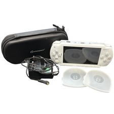 Sony PSP PlayStation Portable White w/ Charger & Case
