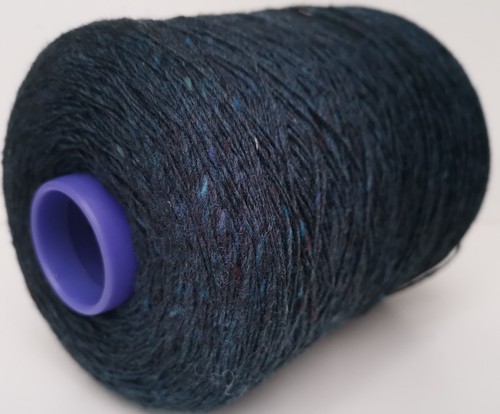 3ply Soft Donegal Tweed Knitting Wool Cone Blue Glyde 5514 525g      (0112-W) - Picture 4 of 5