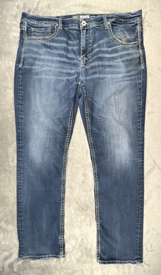 BKE Nolan Jeans Men's Size 38R 40x31 Straight Leg Medium Blue Wash Stretch Denim