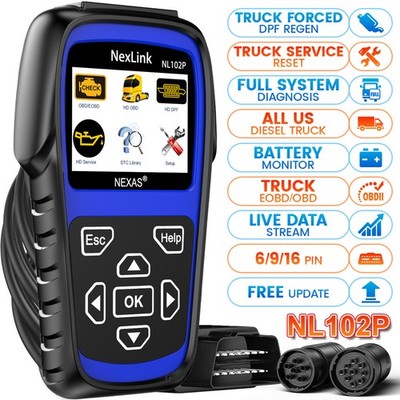 NEXAS NL102 Plus Heavy Duty Truck Scanner DPF Regen Oil Reset All Diagnostic