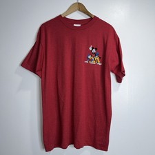 Vintage 90s Mickey Inc Disney Shirt Embroidered Mickey Minnie Goofy Donald L/XL