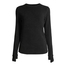 Climate Right By Cuddl Duds Base Layer Crew Long Sleeve Stretch Fleece Top- Warm