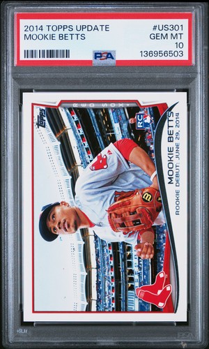 2014 TOPPS UPDATE #US301 MOOKIE BETTS ROOKIE RC PSA 10