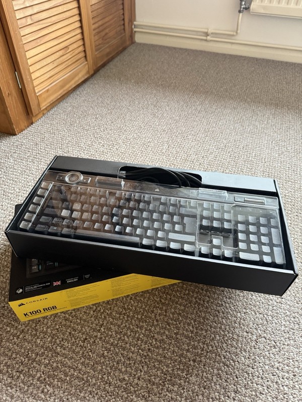 Corsair K100 RGB Optical-Mechanical Black Gaming Keyboard (CH-912A01A-UK/RF)