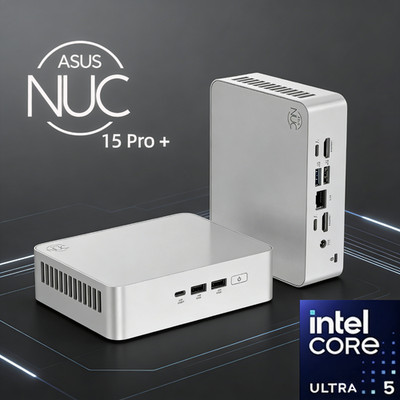 ASUS NUC 15 Pro+ Barebone Mini PC Intel Core Ultra U5-225H,Wi-Fi 7 Bluetooth 5.4