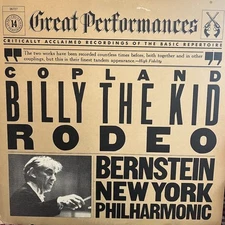 Copland Billy The Kid / Rodeo Bernstein New York Philharmonic Vinyl Record LP NM