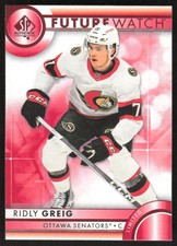 2023-24 UD SP Authentic Ridly Greig 102 Future Watch Limited Red RC