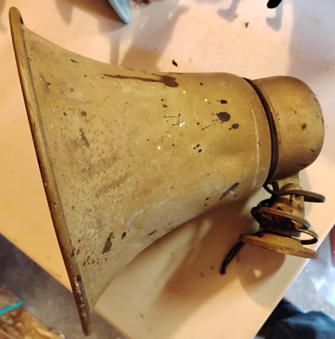 Executone Trumpet Speaker 10" Metal Siren USA Model C23 Rare Collectible Vtg
