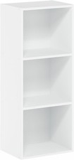 Furinno Luder Bookcase / Book / Storage , 3-Tier, White 3-Tier Cube,