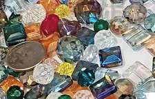 25 Pcs Large beads Crystal Bead Lot Faceted Transparent Glass