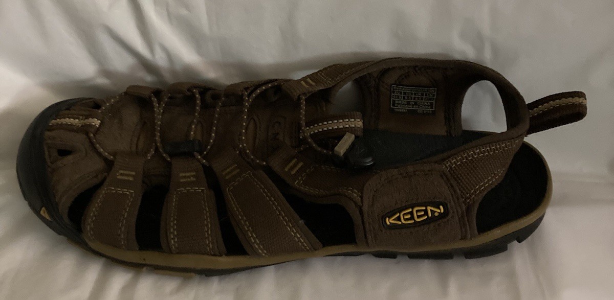 Keen Sandalo Uomo Escursionismo Outdoor TG 9 5 Marrone Stile Tela 1008661 Leggermente