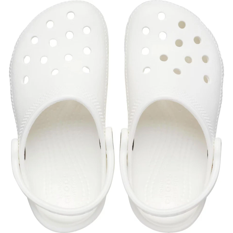Zueco Crocs Classic blanco 206990-100 niño pequeño Foto 3 de 4