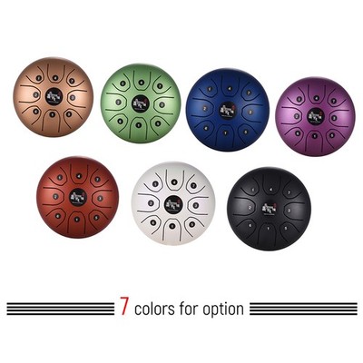 5.5 Inch Mini 8-Tone Steel Tongue Drum C Key Percussion Instrument Handpan ILNX