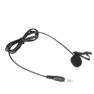 Black Lavalier Microphone 35mm Plug for DSLR Cameras and Portable Recorders