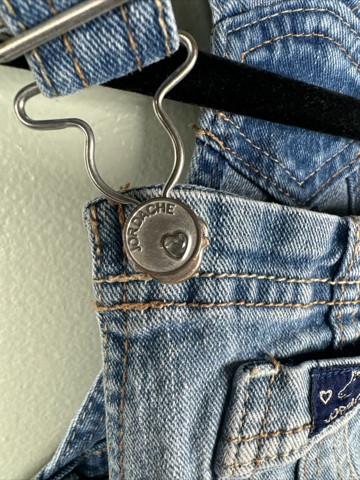JORDACHE Lindo Vestido Mono Denim y Tul Con Mariposas Talla 3T Foto 3 de 4