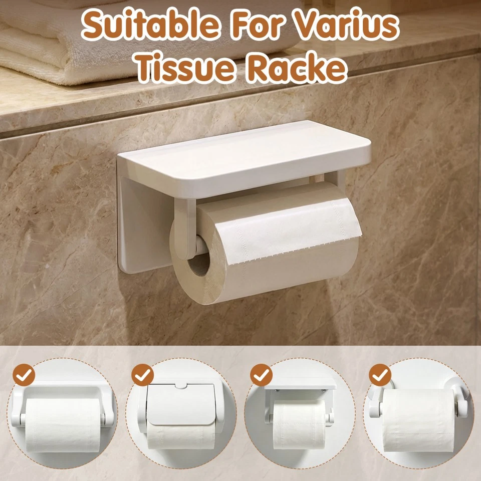 2 PCS en plastique Toilette Toilette Rouleaux de tissu Boîte de tissu Core - Photo 3/4