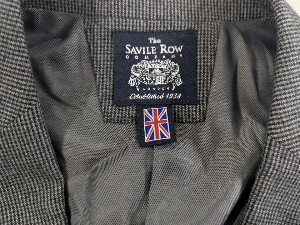 Savile Row Company Men's Sz 40 R Slim Fit Lancaster Blazer Herringbone NWT - Image 3 of 4