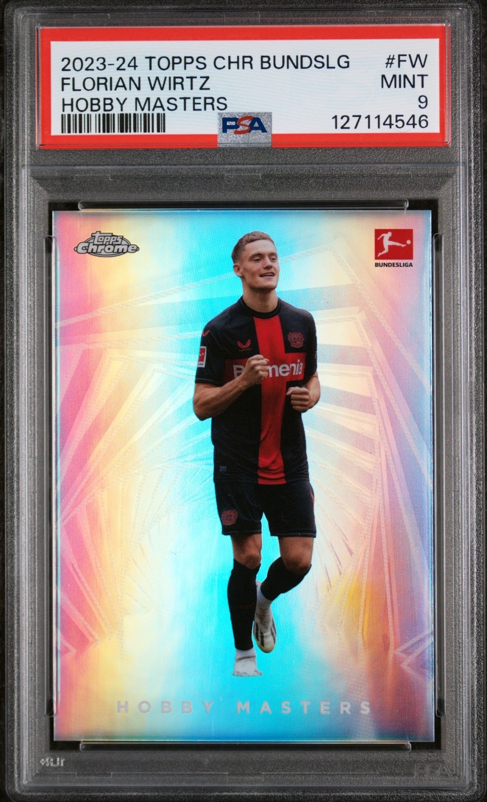 Florian Wirtz #HM-FW Soccer Cards 2023 Topps Chrome Bundesliga Hobby Master trading card — raw and PSA graded price guide