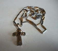 Men's Stainless Steel CROSS Religious Dressy Casual Hip Hop Pendant & Chain