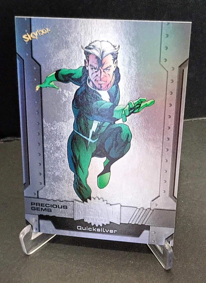 2024 Marvel Metal Universe Avengers PMG White Diamond /25 Quicksilver 105 *READ* - Image 2 of 4