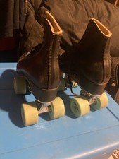 Riedell Sure-Grip Super X SZ 6 W/ RC Medallion Plus Wheels Black Roller Skates