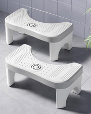 2 Pack Toilet Potty Stool Adult, Portable Bathroom Stools for Adults, 7 Inch ...
