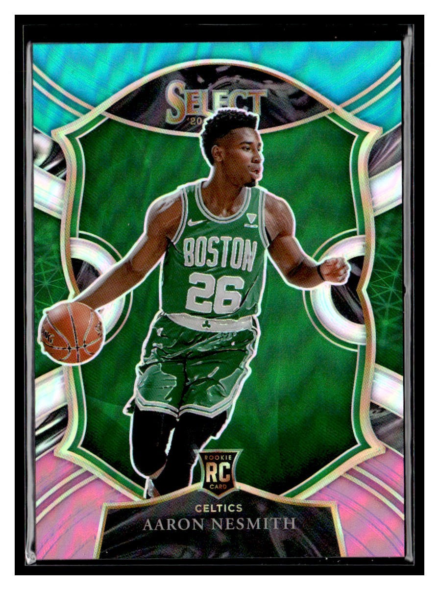 2020-21 Panini Select #74 Aaron Nesmith Teal White Pink /9 RC Boston Celtics