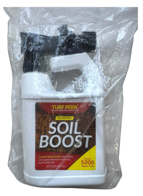 Soil Boost Mix, Turf Perk All Natural Lawn Treatment - Covers 5000 Sq Ft - 32 oz