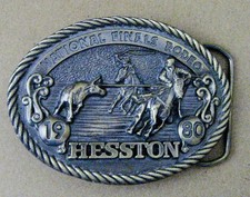1980 Hesston National Finals Rodeo Brass Belt Buckle