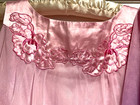 VTG  Gossard Artemis Tie Dyed Pink Peignoir Sheer MaxI Gown Robe Satin Trim — photo 5