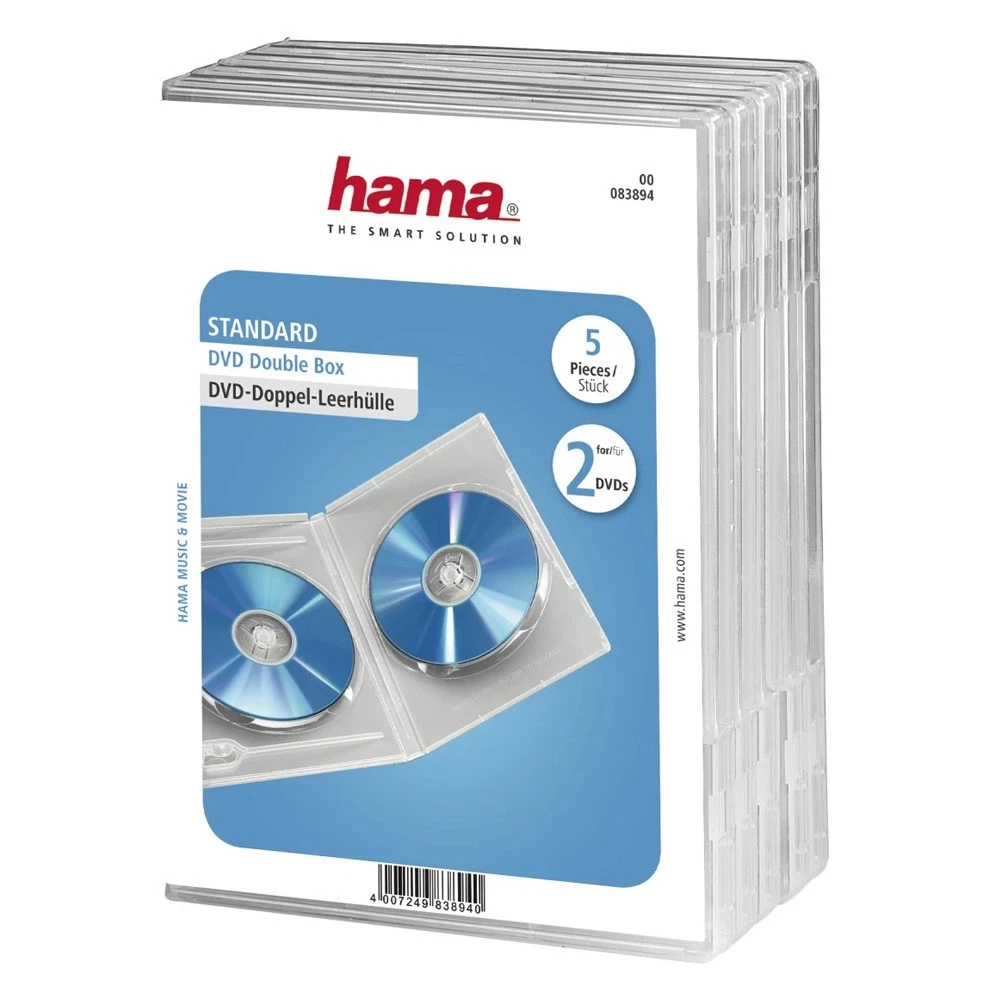 25 Custodie Doppie Trasparenti Amaray Per Dvd/CD/Blu-Ray (Q0r
