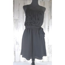 Express Sun Dress Size Small Black Ruffle Tie Waist Sleeveless Lightweight Newi