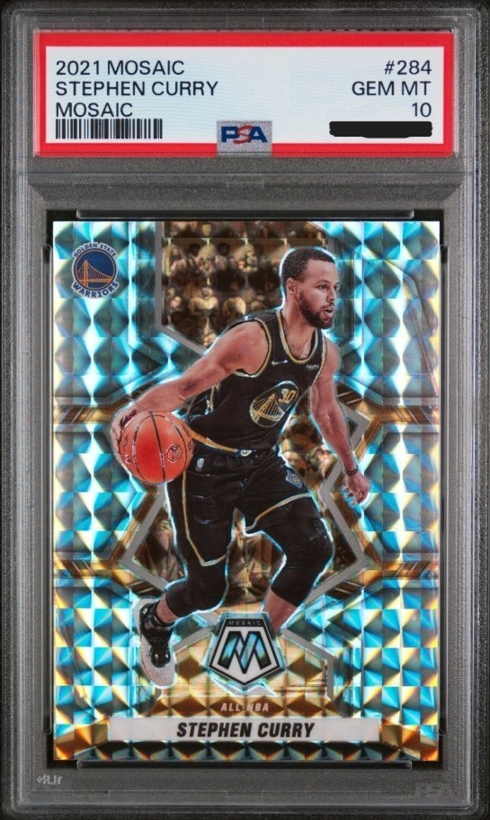 2021 PANINI MOSAIC MOSAIC #284 STEPHEN CURRY PSA 10