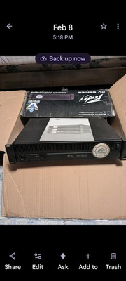 #ad Peavey PV 1500 PV Series 1500 Watt 2 Channel Professional Stereo Power Amplifier $150.00