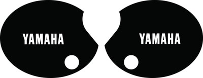 TT500 Seitendeckelaufkleber-Set 'YAMAHA' rechts+links, schwarz, Schrift weiß