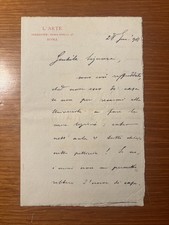 Adolfo Venturi | Lettera Con Autografo Storico Dell’arte (Modena 1856 - 1941)
