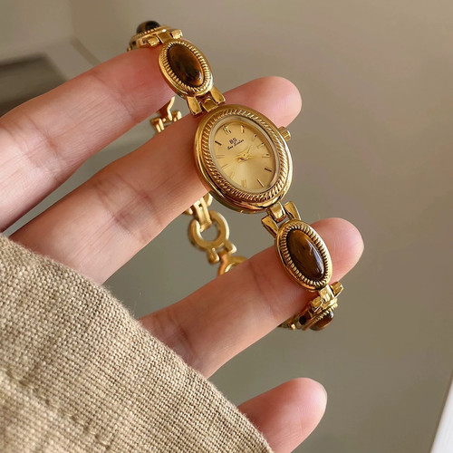 Reloj de cuarzo HQ de lujo para mujer verde jade elegante pulsera regalo de moda - Imagen 20 de 29