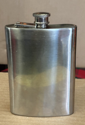 Flask 8 Oz Steel Stainless Pocket/Hip with Screw Cap