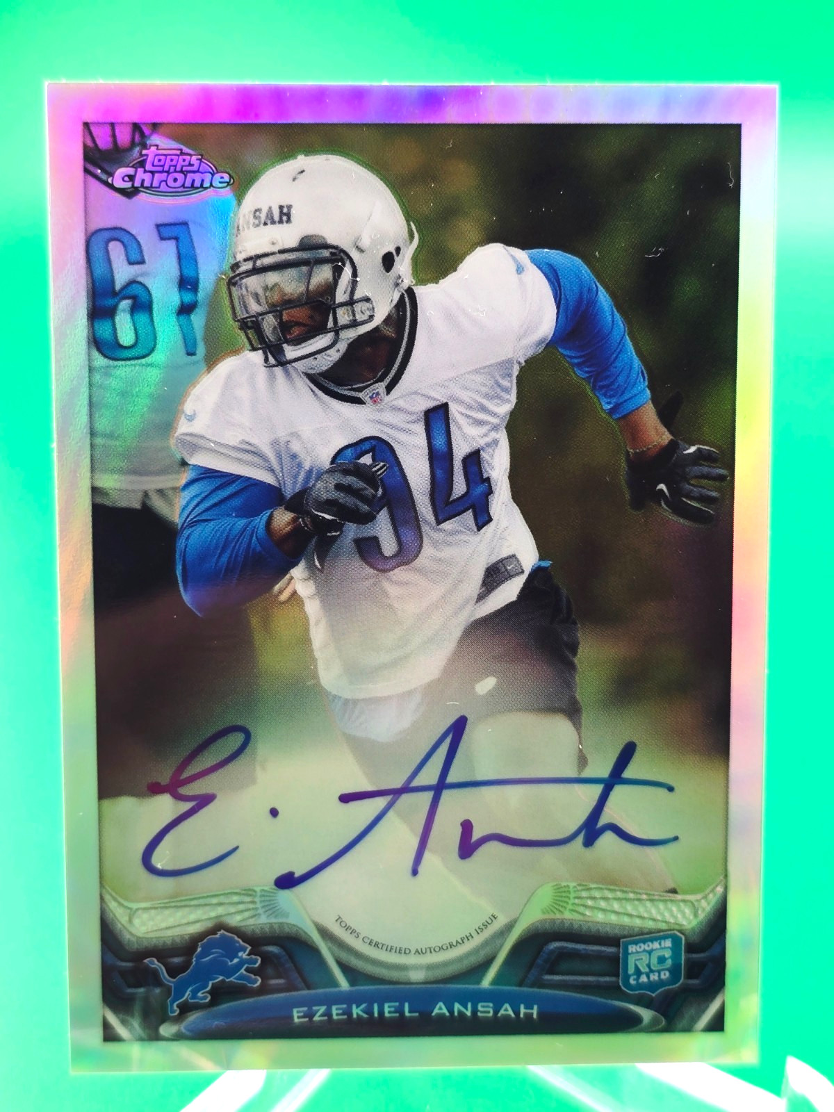 Ezekiel Ansah Topps Chrome #17 Autograph-Refractor