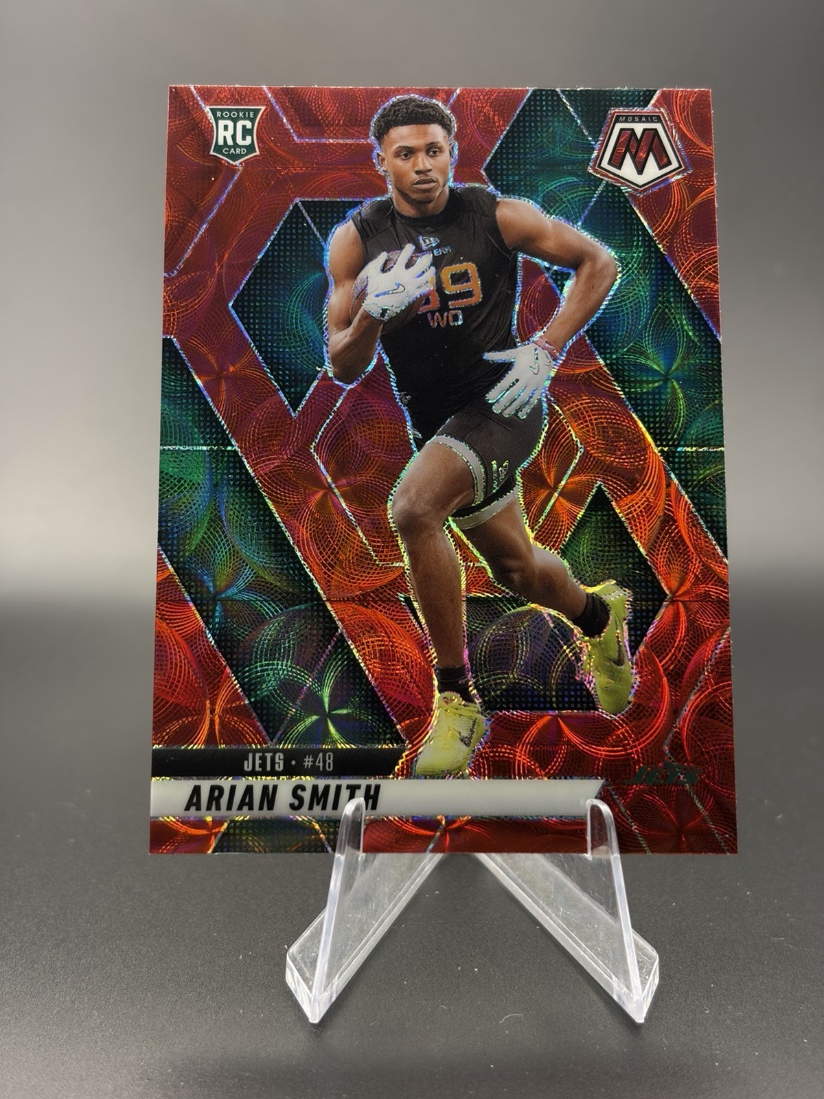 2025 Panini Mosaic - Rookies Arian Smith #399 Red Scope Prizm (RC)