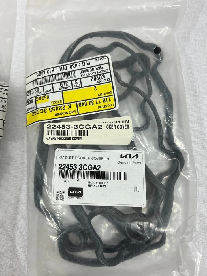 Juntas de cubierta basculante KIA RH & LH, junta de tanque de sobretensión y filtro de aceite ~ Sorento de 6 cilindros Foto 4 de 4