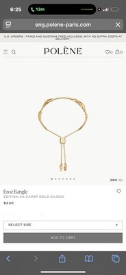 Polene French Brand 24 KtBracelet Gold Plated