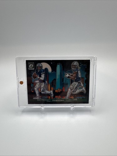 CeeDee Lamb / Dak Prescott [Black Pandora] #1 2024 Panini Donruss Optic Downtown Duos card