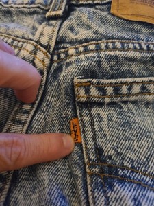 Vintage Orange Tab STUDENT Levi's Jeans Size 28 x 28 Acid Wash Made in the USA