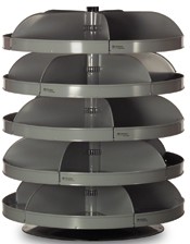 Durham 1305-95, 34" Diameter Rotabin with 5 Shelves, 2,500lbs Capacity