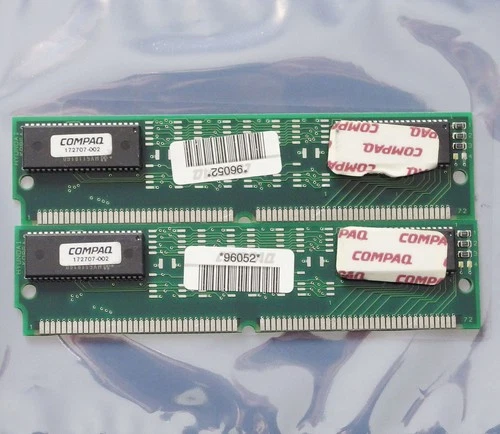 Set 2x COMPAQ 172707-002 4MB 8MB kit 70ns 72-pin SIMM non-parity FPM RAM