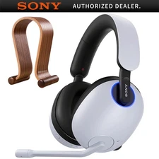 Sony INZONE H9 Noise Cancelling Gaming Headset + Deco Gear Wood Headphone Holder
