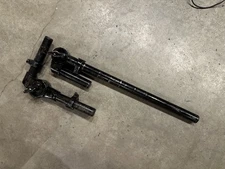 (2) PEARL Tom Drum L-Arm Mount 7/8" BLACK one LONG one SHORT light scratches MA7