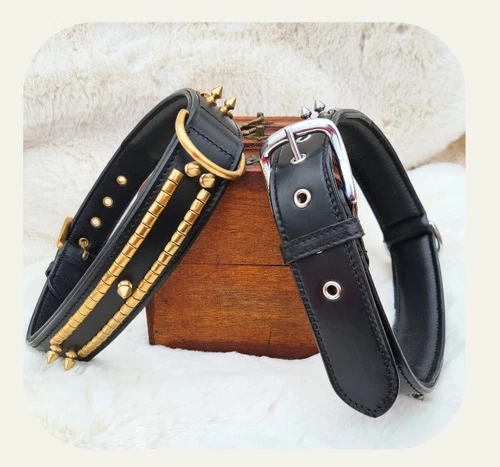 Heavy Duty Stud And Spike Collar And Lead For Dogs Premium Best Grade Leather . - Picture 8 of 11